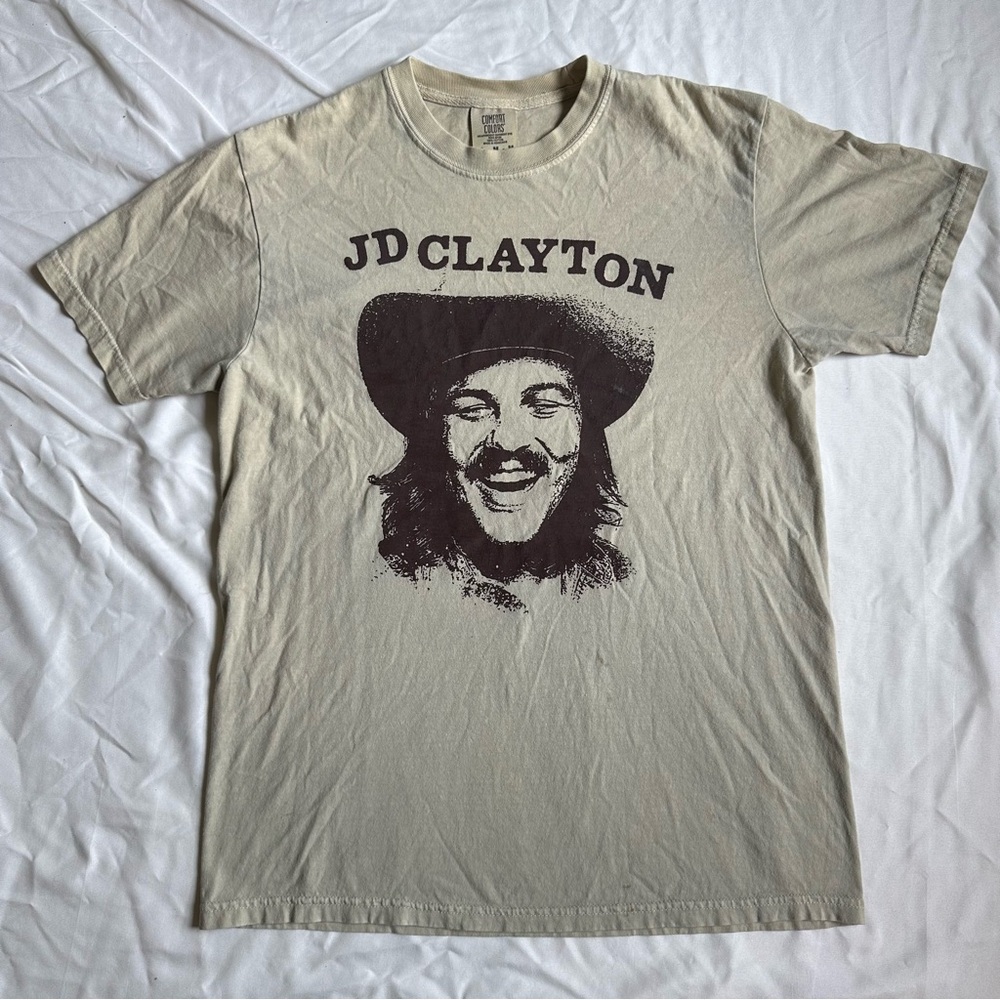 Comfort Colors JD Clayton Khaki T shirt Size Medium Country Music Tee